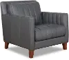 Ross Gray Leather Chair - Amax Leather