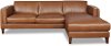 Brown Leather 2 Piece Sectional with RAF Chaise - Pacer