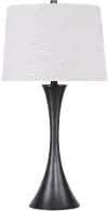30 Inch Black Twisted Cast Iron Table Lamp