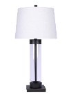 Clear Glass Cylinder and Oil Rubbed Bronze Table Lamp