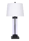 Clear Glass Cylinder and Oil Rubbed Bronze Table Lamp