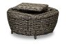 Dark Driftwood 36 Round Patio Coffee Table with Storage - Marana