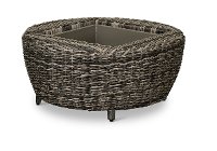 Dark Driftwood 36 Round Patio Coffee Table with Storage - Marana-3