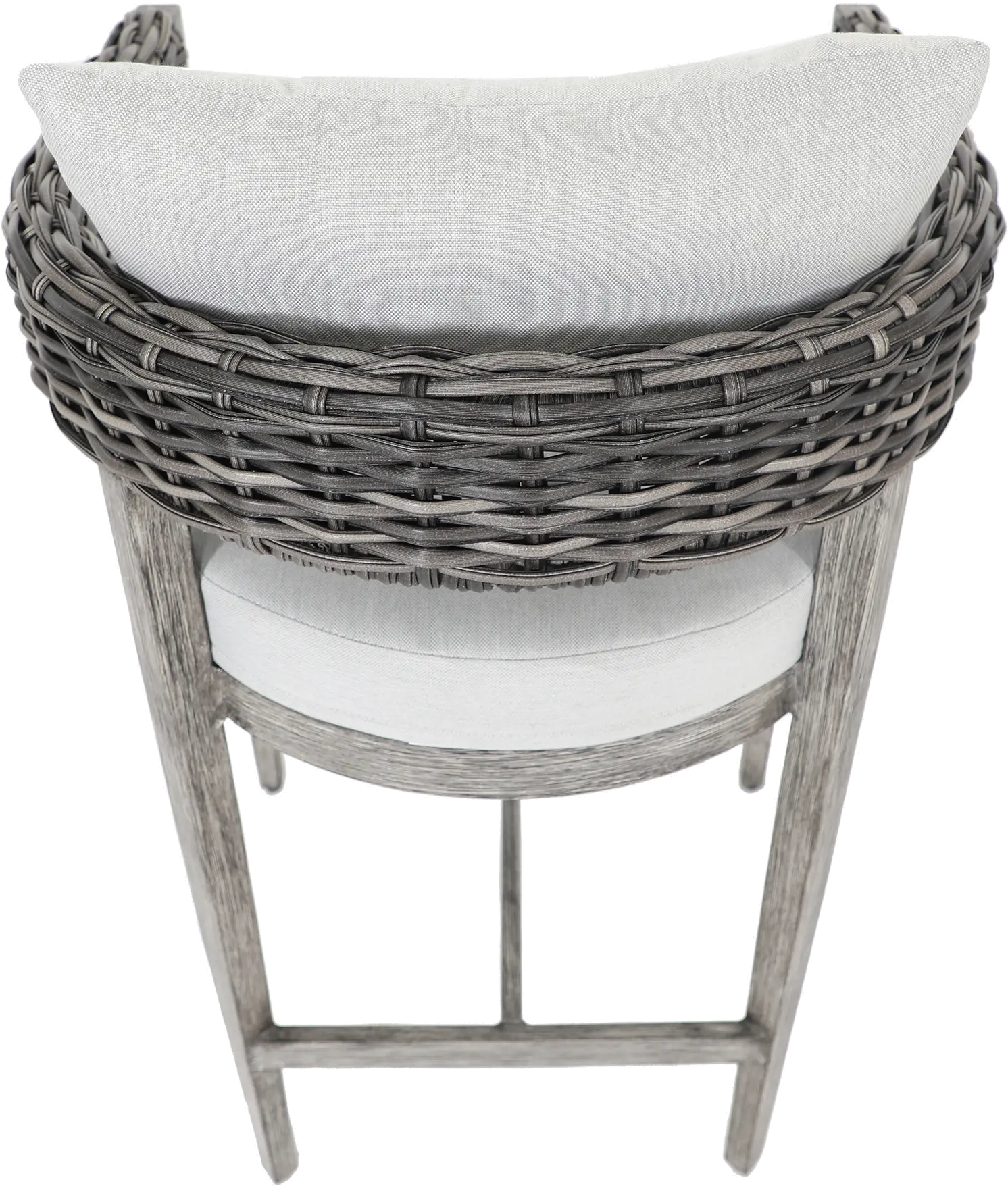 Weathered Gray Patio Bar Stool with Cushion - Marana-2