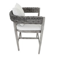 Weathered Gray Patio Bar Stool with Cushion - Marana-5