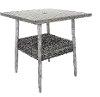Weathered Gray 36 Inch Square Patio Bar Table - Marana