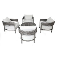 Weathered Gray 5 Piece Patio Group - Marana