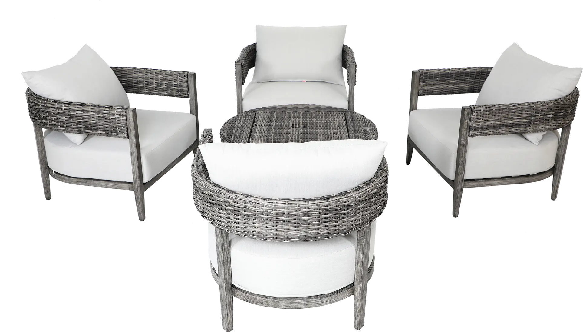 Weathered Gray 5 Piece Patio Group - Marana-2