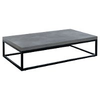 Modern Rectangular Patio Coffee Table - Concrete-1