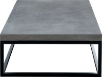 Modern Rectangular Patio Coffee Table - Concrete-3