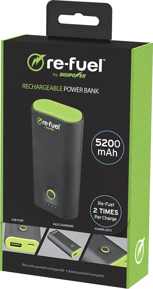 RF-A52 DigiPower Re-Fuel Rechargeable 5200mAh Power Bank-3