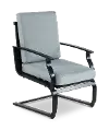 Sea Breeze Modern Black Patio Spring Chair