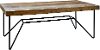 Rustic Pine and Metal Dining Room Table - Cliff