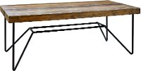 Rustic Pine and Metal Dining Room Table - Cliff-1