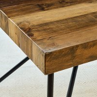 Rustic Pine and Metal Dining Room Table - Cliff-3