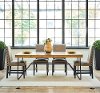 Rustic Pine and Metal 5 Piece Dining Room Set - Cliff