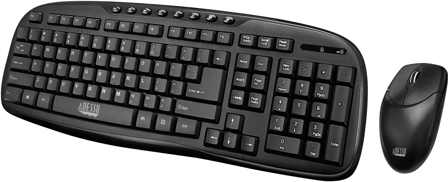WKB-1330CB Adesso 2.4 GHz Wireless Desktop Keyboard and Mouse Combo-1