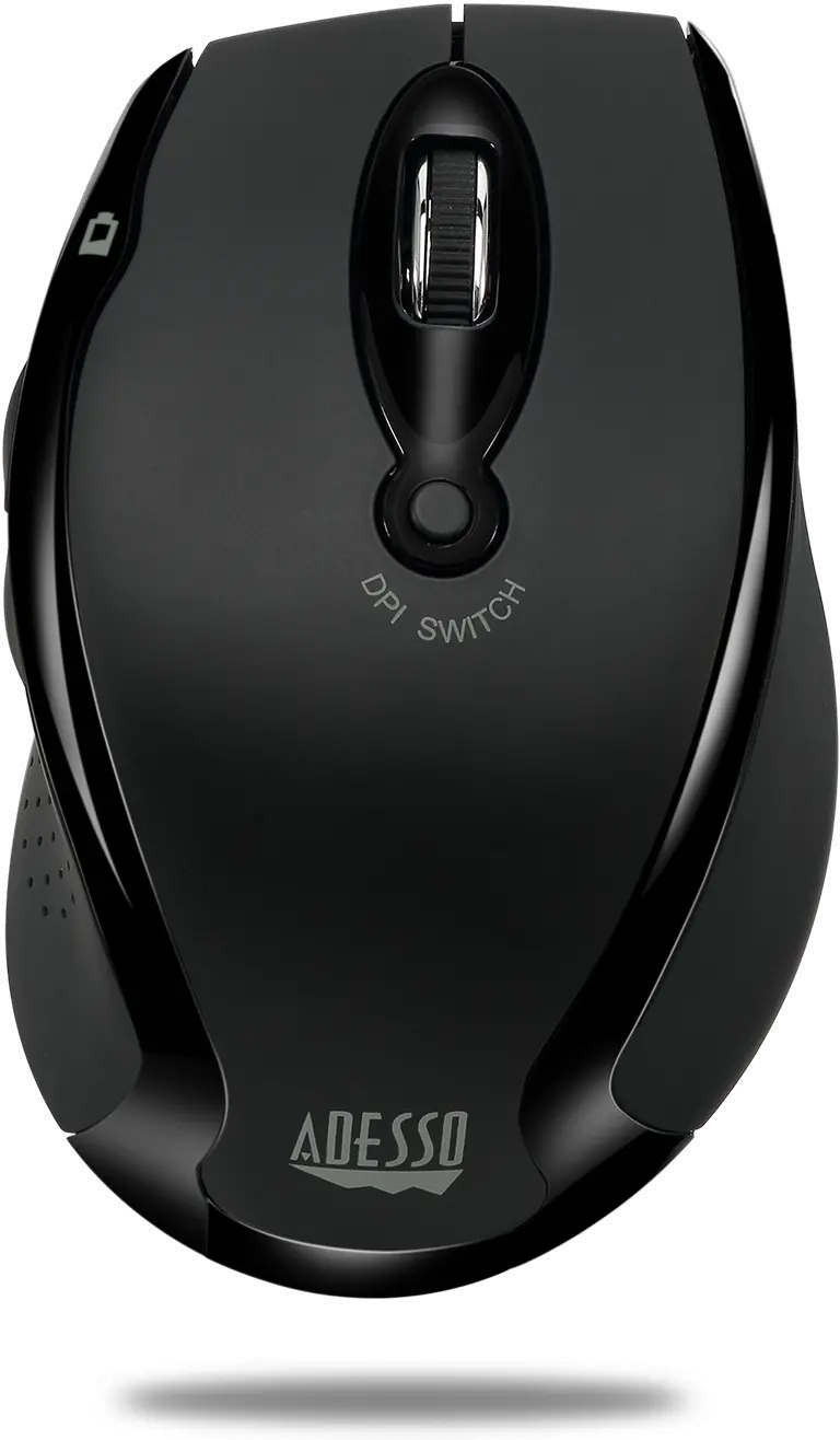 iMOUSE-M20 BLACK Adesso Black Wireless Ergonomic Optical Mouse - iMouse M20-1