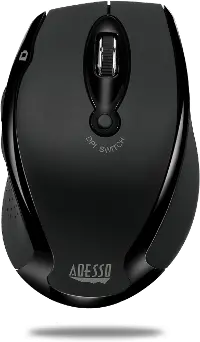 iMOUSE-M20 BLACK Adesso Black Wireless Ergonomic Optical Mouse - iMouse M20