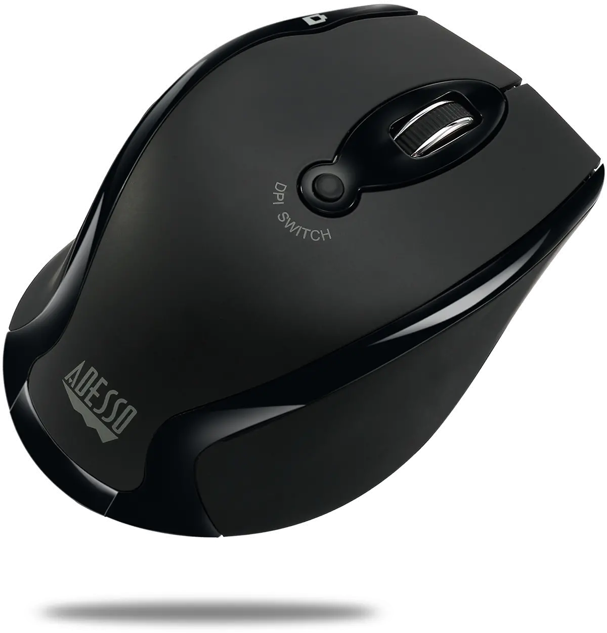 iMOUSE-M20 BLACK Adesso Black Wireless Ergonomic Optical Mouse - iMouse M20-3