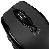 iMOUSE-M20 BLACK Adesso Black Wireless Ergonomic Optical Mouse - iMouse M20-4