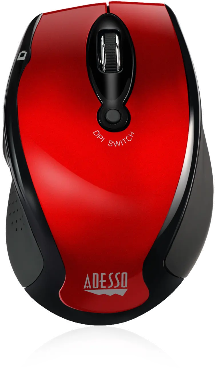 iMOUSE-M20 RED Adesso Red Wireless Ergonomic Optical Mouse - iMouse M20-1