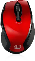 iMOUSE-M20 RED Adesso Red Wireless Ergonomic Optical Mouse - iMouse M20