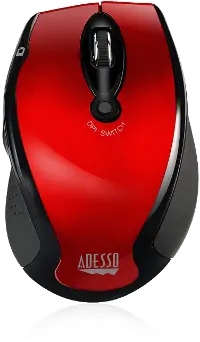 iMOUSE-M20 RED Adesso Red Wireless Ergonomic Optical Mouse - iMouse M20