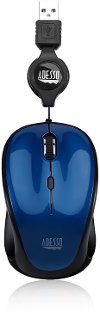 iMOUSE-S8 BLUE Adesso Blue USB Illuminated Retractable Mouse - iMouse S8