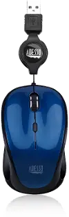 iMOUSE-S8 BLUE Adesso Blue USB Illuminated Retractable Mouse - iMouse S8