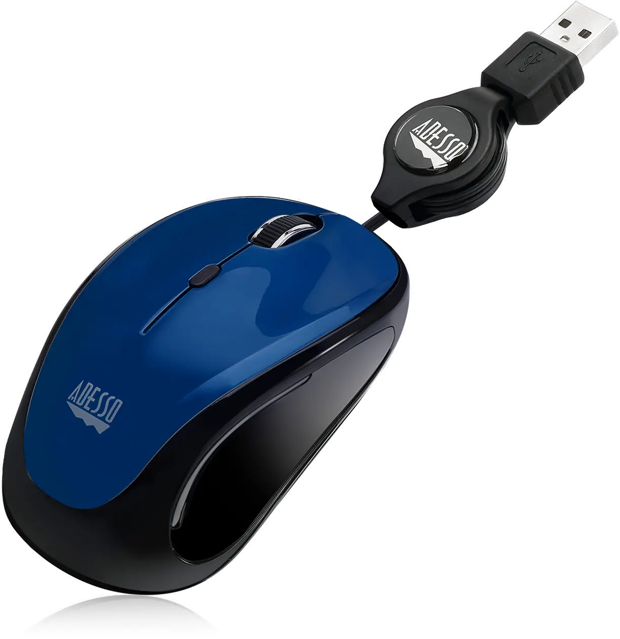 iMOUSE-S8 BLUE Adesso Blue USB Illuminated Retractable Mouse - iMouse S8-2