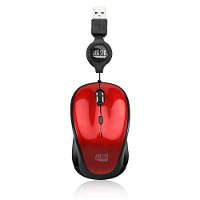 iMOUSE-S8 RED Adesso Red USB Illuminated Retractable Mouse - iMouse S8-1