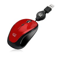 iMOUSE-S8 RED Adesso Red USB Illuminated Retractable Mouse - iMouse S8-3