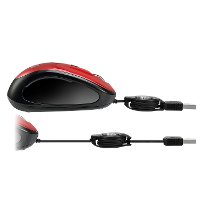 iMOUSE-S8 RED Adesso Red USB Illuminated Retractable Mouse - iMouse S8-5