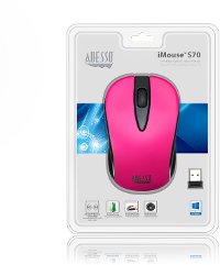 iMOUSE-S70 PINK Adesso Optical Wireless Neon Pink iMouse - S70-7
