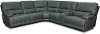 Azure Blue 6 Piece Leather Power Reclining Sectional - Washington