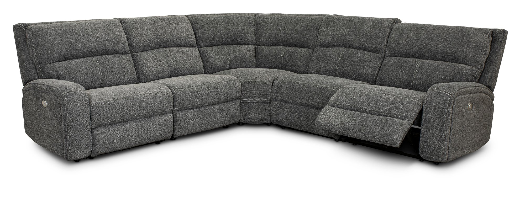 Bizmark Gray 5 Piece Power Reclining Sectional - Star-2