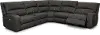 Star Dark Gray Gray 5 Piece Power Reclining Sectional