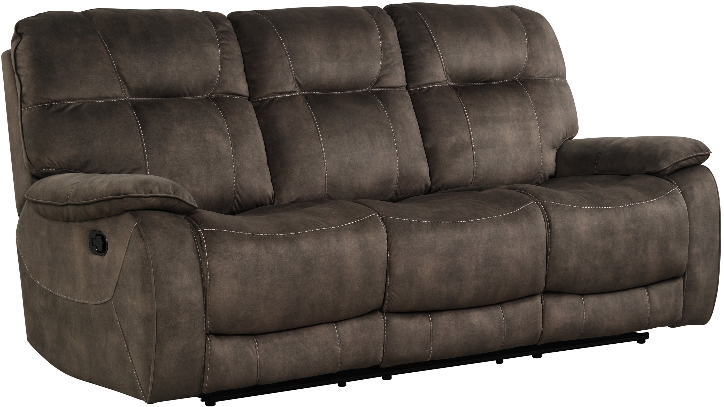 Crane Brown Triple Reclining Sofa-1