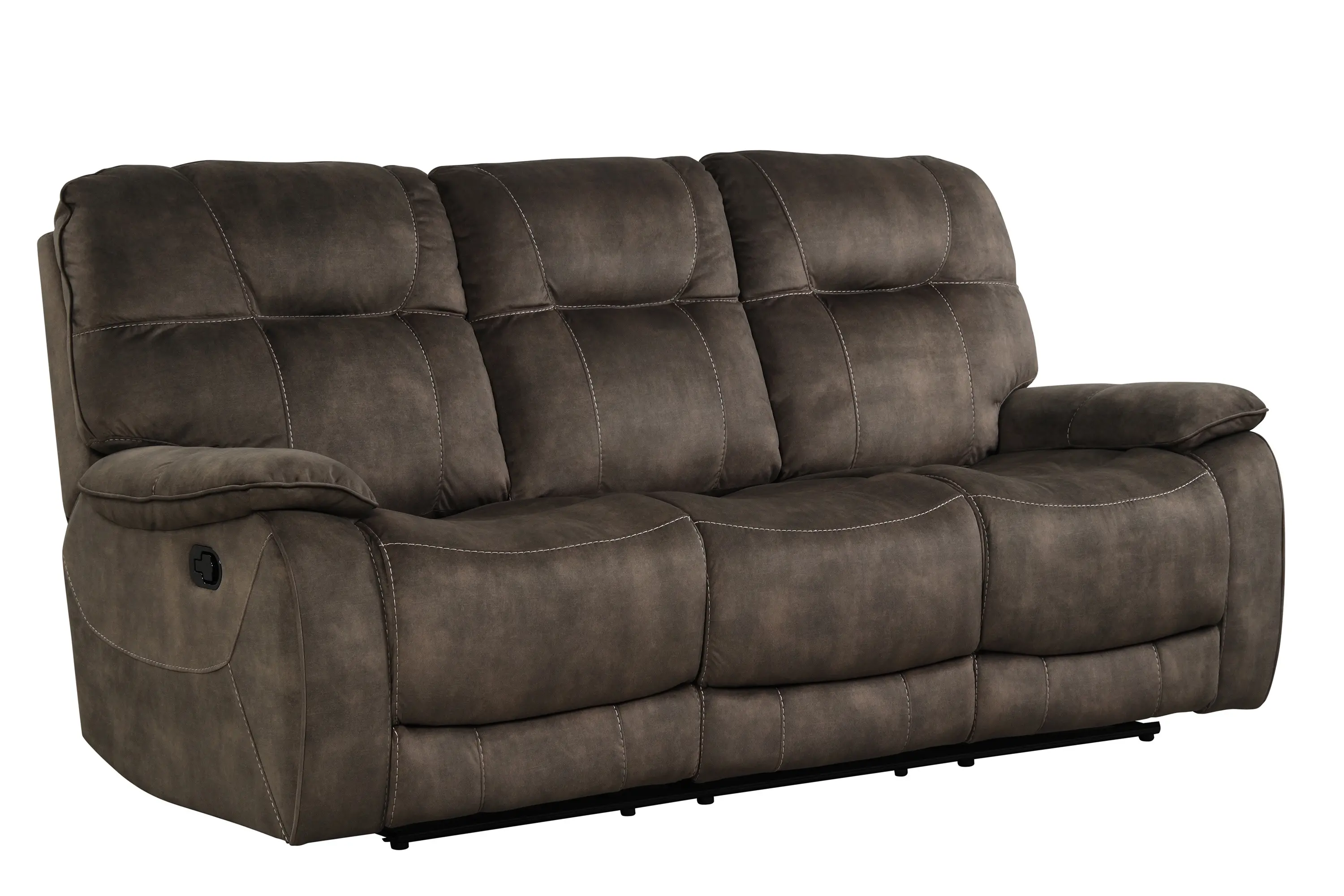 Crane Brown Triple Reclining Sofa-1