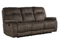 Crane Brown Triple Reclining Sofa