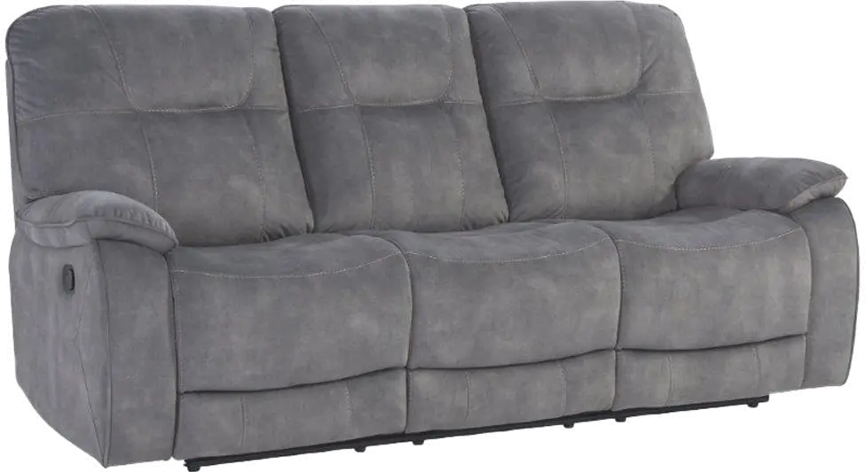 Crane Gray Triple Reclining Sofa-1