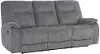 Crane Gray Triple Reclining Sofa