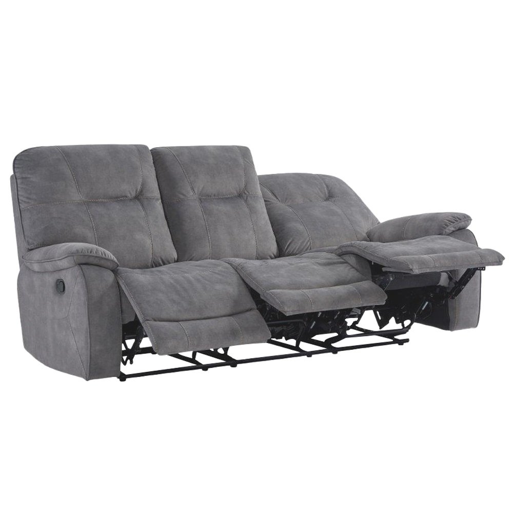 Crane Gray Triple Reclining Sofa-2