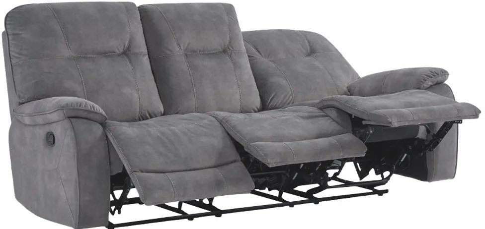 Crane Gray Triple Reclining Sofa-2