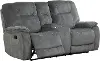 Crane Shadow Gray Reclining Loveseat with Console