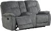 Shadow Gray Reclining Loveseat with Console - Crane