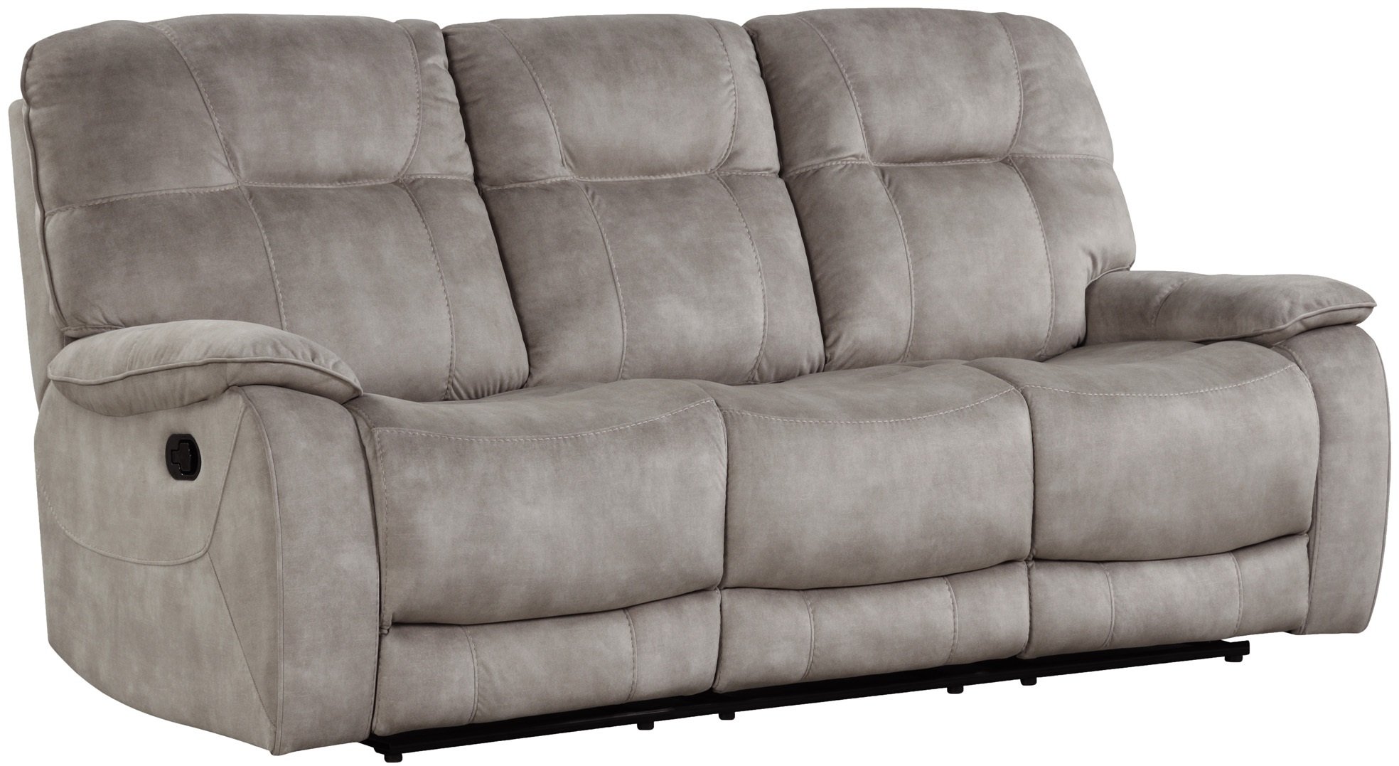 Crane Natural Beige Triple Reclining Sofa-1