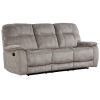 Crane Natural Beige Triple Reclining Sofa