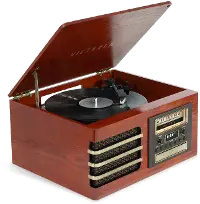 Mahogany Bluetooth Record Player-Victrola